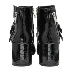 Black-Croc Ruby Patent Heeled Ankle Boots | Ravel -Cots Footwear Shop black croc ruby patent heeled ankle boots ravel p1444 8994 medium