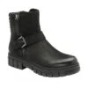 Black Leather Bantry Zip-Up Ankle Booots | Ravel