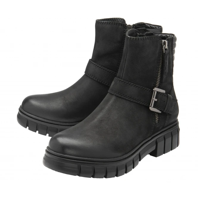 Black Leather Bantry Zip-Up Ankle Booots | Ravel 2 Black Leather Bantry Zip-Up Ankle Booots | Ravel - Image 2