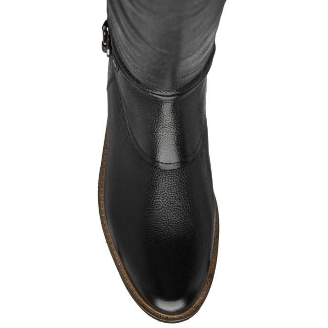 Black Leather Callan Knee High Boots | Ravel 4 Black Leather Callan Knee High Boots | Ravel - Image 4