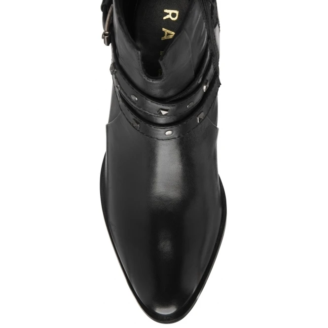 Black Leather Delvin Heeled Ankle Boots | Ravel 4 Black Leather Delvin Heeled Ankle Boots | Ravel - Image 4