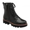 Black Leather Dyce Zip-Up Ankle Boots | Ravel