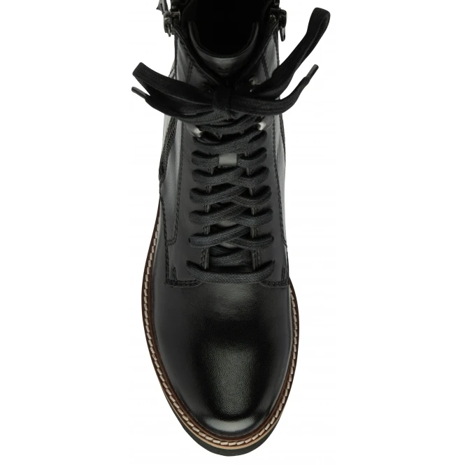 Black Leather Dyce Zip-Up Ankle Boots | Ravel 4 Black Leather Dyce Zip-Up Ankle Boots | Ravel - Image 4