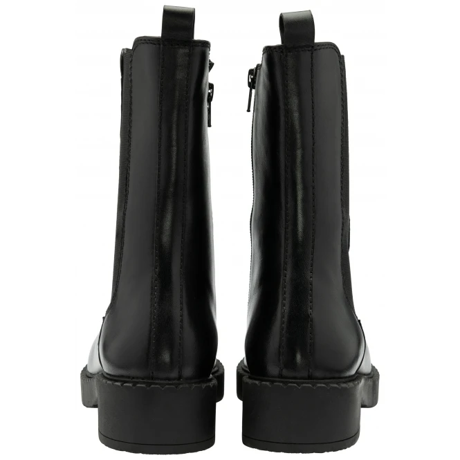 Black Leather Garvie Zip-Up Mid-Calf Boots | Ravel 3 Black Leather Garvie Zip-Up Mid-Calf Boots | Ravel - Image 3