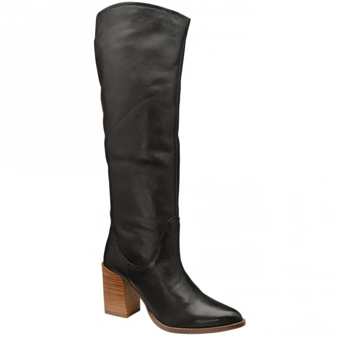 Black Leather Lumsden Heeled Knee High Boots | Ravel 1 Black Leather Lumsden Heeled Knee High Boots | Ravel