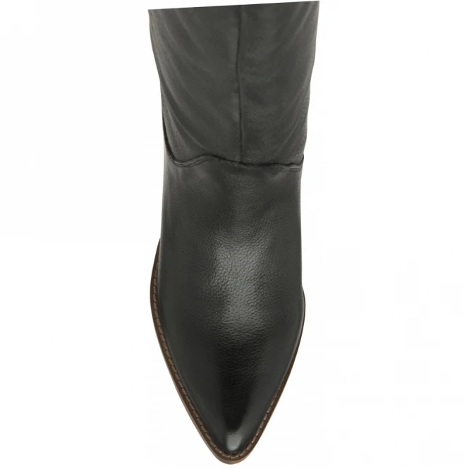 Black Leather Lumsden Heeled Knee High Boots | Ravel 4 Black Leather Lumsden Heeled Knee High Boots | Ravel - Image 4