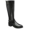 Black Leather May Knee High Boots | Ravel