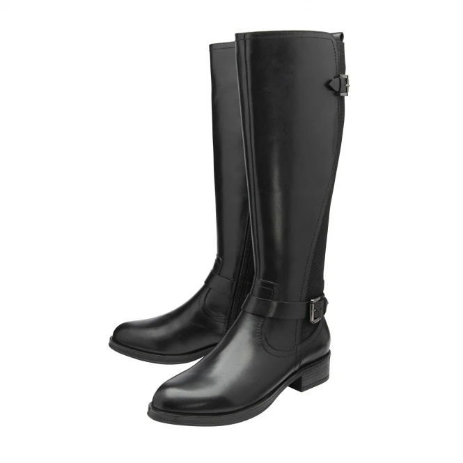 Black Leather May Knee High Boots | Ravel 2 Black Leather May Knee High Boots | Ravel - Image 2