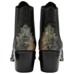 Black Leather & Metallic Foil Galmoy Heeled Ankle Boots | Ravel 6 Black Leather & Metallic Foil Galmoy Heeled Ankle Boots | Ravel -Cots Footwear Shop black leather metallic foil galmoy heeled ankle boots ravel p1741 10385 medium