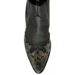 Black Leather & Metallic Foil Galmoy Heeled Ankle Boots | Ravel 7 Black Leather & Metallic Foil Galmoy Heeled Ankle Boots | Ravel -Cots Footwear Shop black leather metallic foil galmoy heeled ankle boots ravel p1741 10386 medium