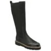 Black Leather Mor Knee High Boots | Ravel