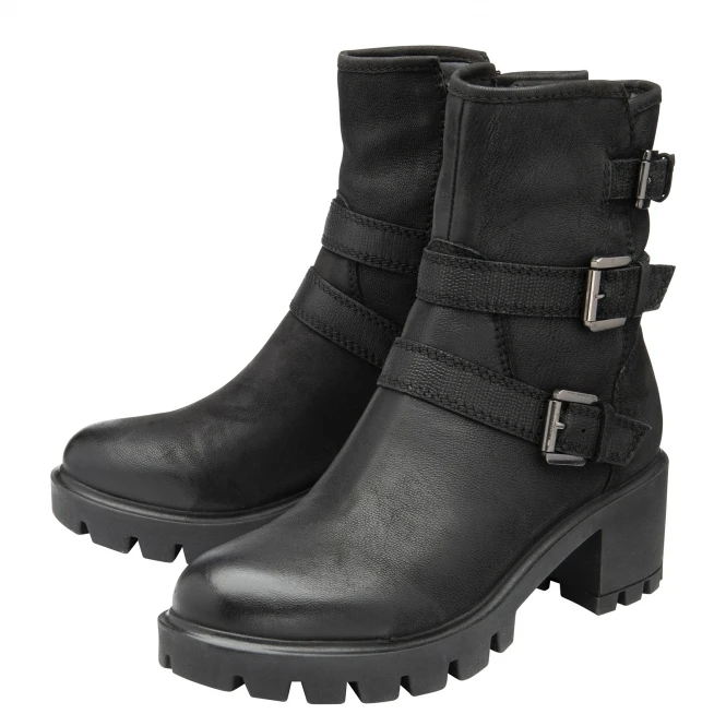 Black Leather Nell Zip-Up Mid-Calf Boots | Ravel 2 Black Leather Nell Zip-Up Mid-Calf Boots | Ravel - Image 2
