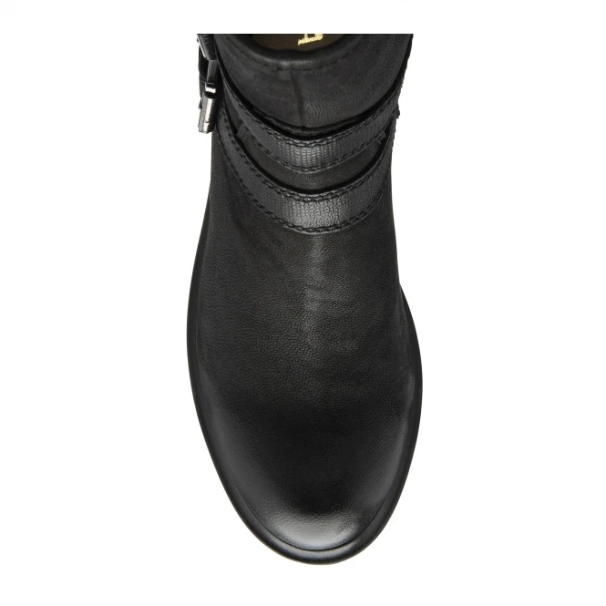Black Leather Nell Zip-Up Mid-Calf Boots | Ravel 4 Black Leather Nell Zip-Up Mid-Calf Boots | Ravel - Image 4