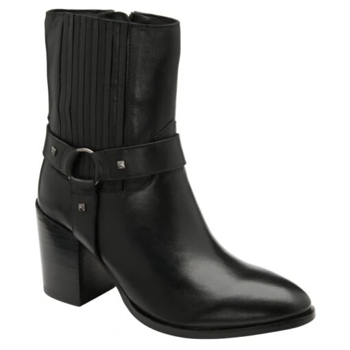 Black Leather Ohey Zip-Up Mid-Calf Boots | Ravel -Cots Footwear Shop black leather ohey zip up mid calf boots ravel p1711 10218 medium