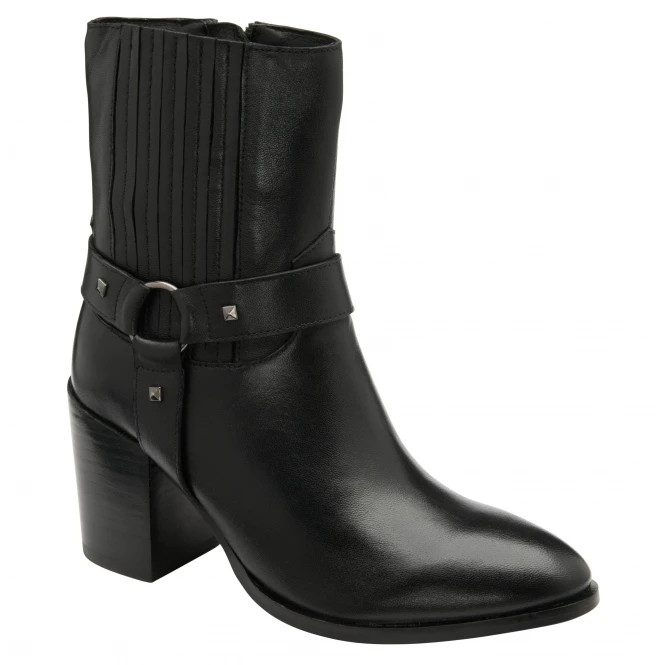 Black Leather Ohey Zip-Up Mid-Calf Boots | Ravel 1 Black Leather Ohey Zip-Up Mid-Calf Boots | Ravel