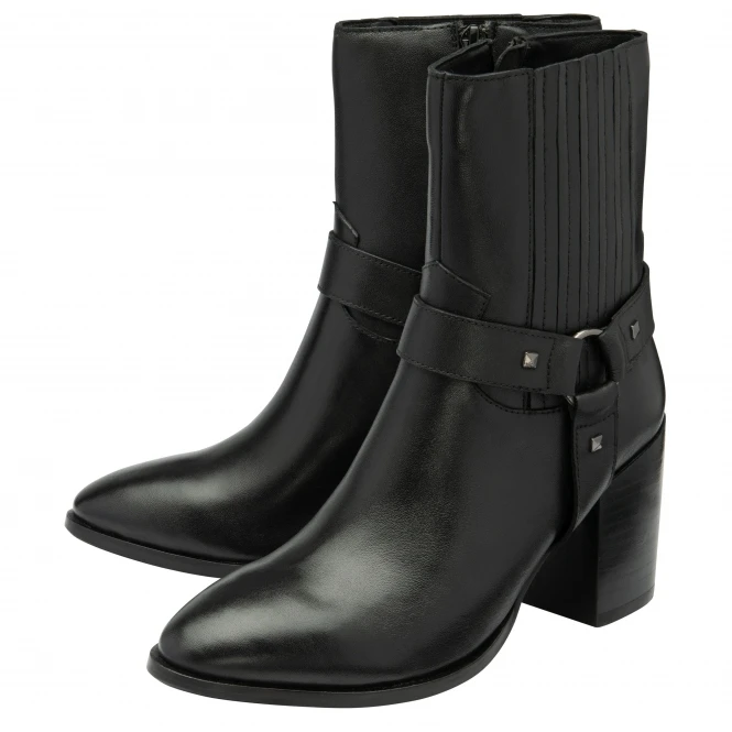 Black Leather Ohey Zip-Up Mid-Calf Boots | Ravel 2 Black Leather Ohey Zip-Up Mid-Calf Boots | Ravel - Image 2