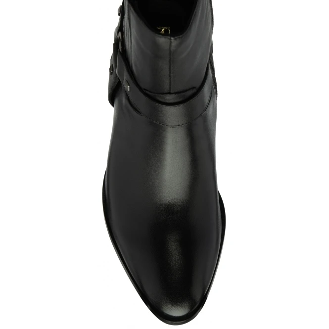 Black Leather Ohey Zip-Up Mid-Calf Boots | Ravel 4 Black Leather Ohey Zip-Up Mid-Calf Boots | Ravel - Image 4