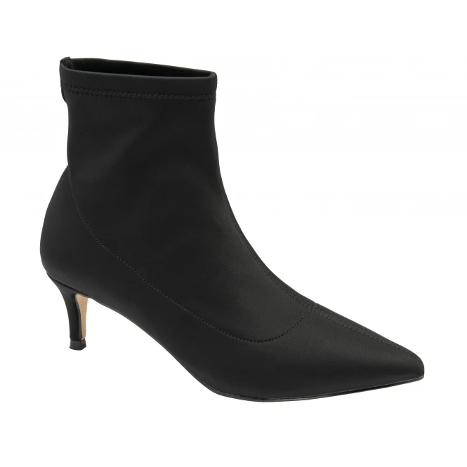 Black Satin Madruga Pointed-Toe Sock Boots | Ravel 1 Black Satin Madruga Pointed-Toe Sock Boots | Ravel