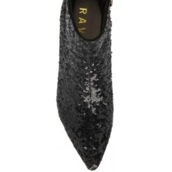 Black Sequin Currans Pointed-Toe Ankle Boots | Ravel -Cots Footwear Shop black sequin currans pointed toe ankle boots ravel p1547 9658 medium
