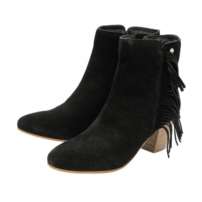 Black Suede Laxey Heeled Ankle Boots | Ravel 2 Black Suede Laxey Heeled Ankle Boots | Ravel - Image 2