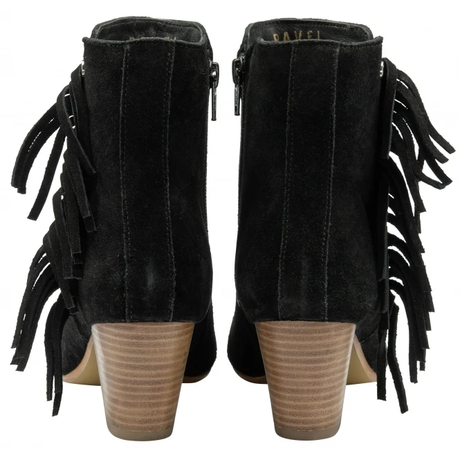 Black Suede Laxey Heeled Ankle Boots | Ravel 3 Black Suede Laxey Heeled Ankle Boots | Ravel - Image 3