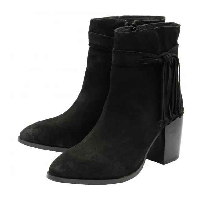 Black Suede Soran Heeled Ankle Boots | Ravel 2 Black Suede Soran Heeled Ankle Boots | Ravel - Image 2