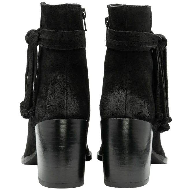 Black Suede Soran Heeled Ankle Boots | Ravel 3 Black Suede Soran Heeled Ankle Boots | Ravel - Image 3