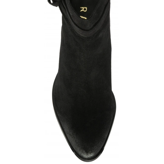 Black Suede Soran Heeled Ankle Boots | Ravel 4 Black Suede Soran Heeled Ankle Boots | Ravel - Image 4