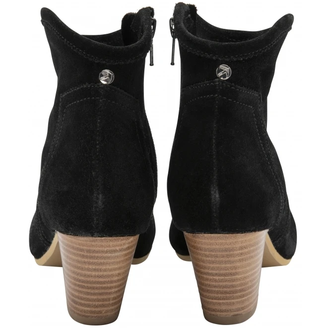 Black Suede Teelin Heeled Ankle Boots | Ravel 3 Black Suede Teelin Heeled Ankle Boots | Ravel - Image 3