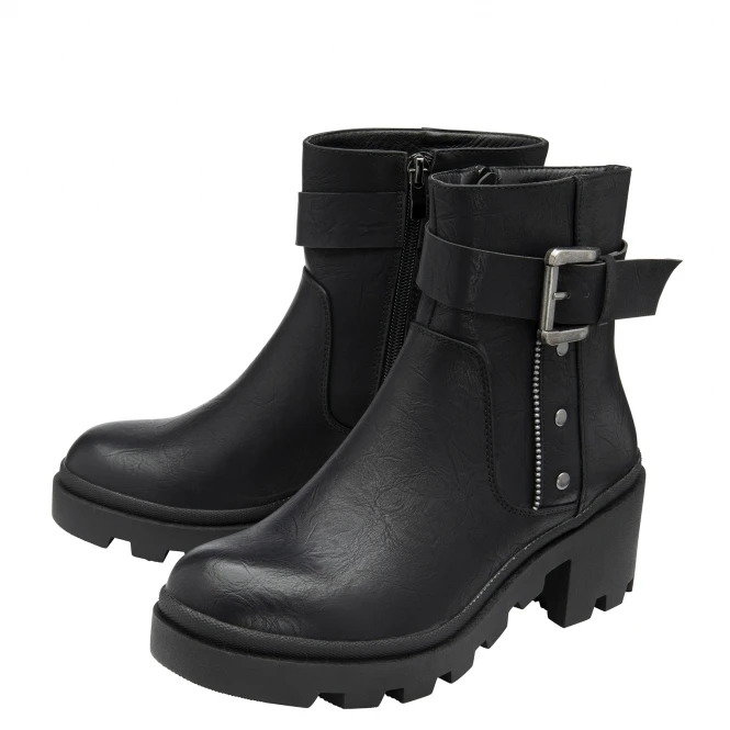 Black Viola Zip-Up Ankle Boots | Ravel 2 Black Viola Zip-Up Ankle Boots | Ravel - Image 2