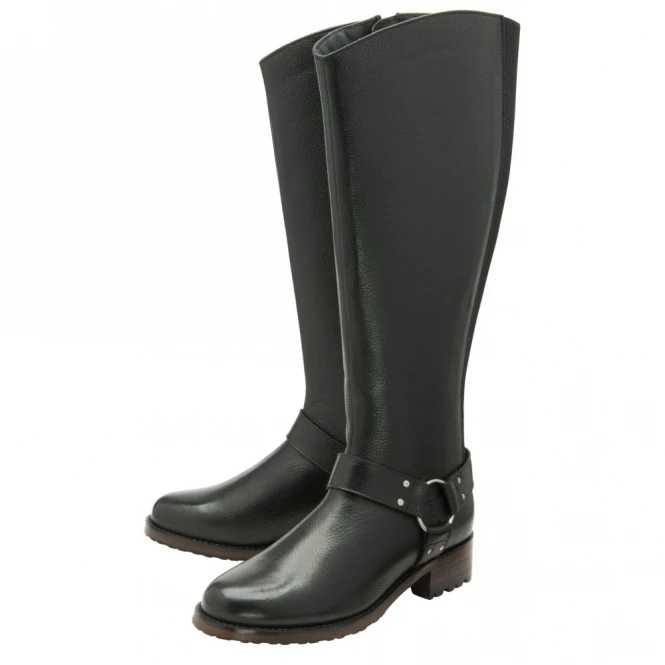 Black Willowby Leather Knee High Boots | Ravel 2 Black Willowby Leather Knee High Boots | Ravel - Image 2