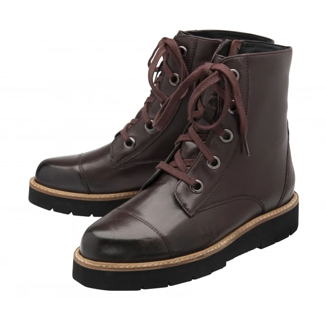 Bordo Leather Ennis Zip-Up Ankle Boots | Ravel 2 Bordo Leather Ennis Zip-Up Ankle Boots | Ravel - Image 2