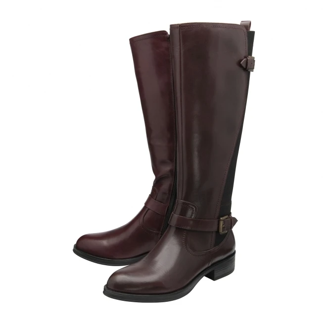 Bordo Leather May Knee High Boots | Ravel 2 Bordo Leather May Knee High Boots | Ravel - Image 2