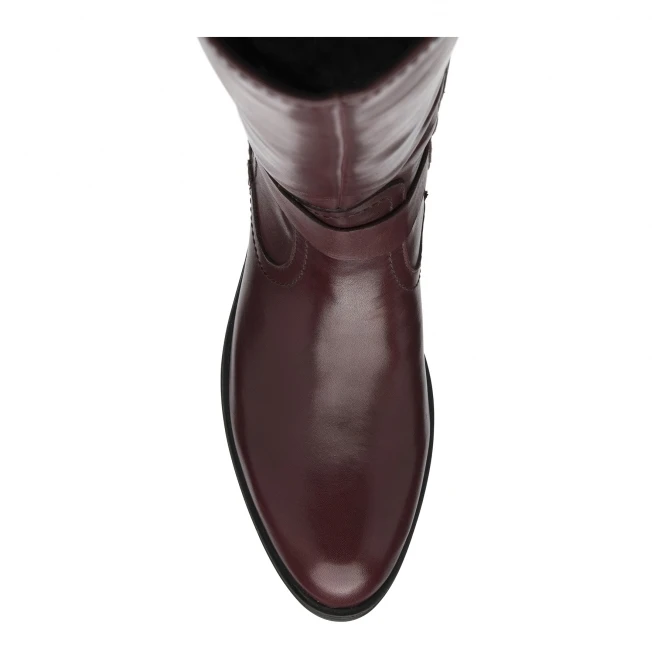 Bordo Leather May Knee High Boots | Ravel 4 Bordo Leather May Knee High Boots | Ravel - Image 4