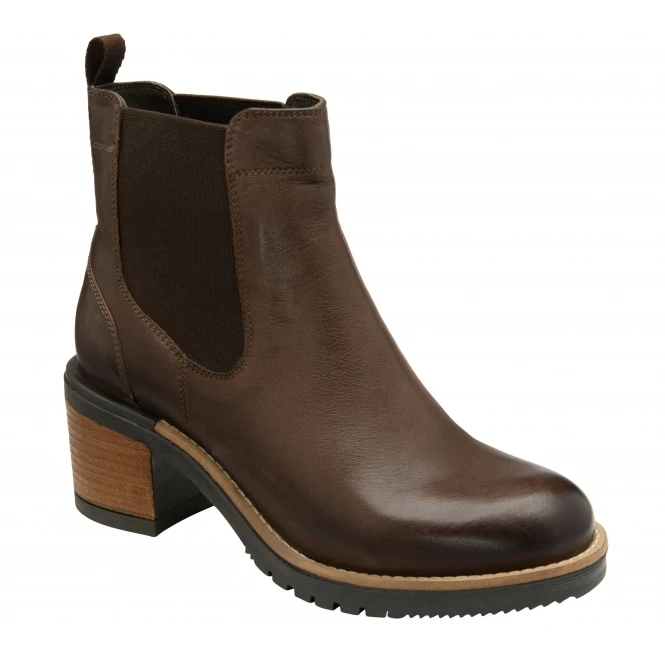 Brown Leather Bray Pull-On Ankle Boots | Ravel 1 Brown Leather Bray Pull-On Ankle Boots | Ravel