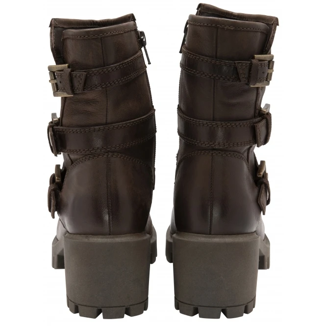 Brown Leather Nell Zip-Up Mid-Calf Boots | Ravel 3 Brown Leather Nell Zip-Up Mid-Calf Boots | Ravel - Image 3