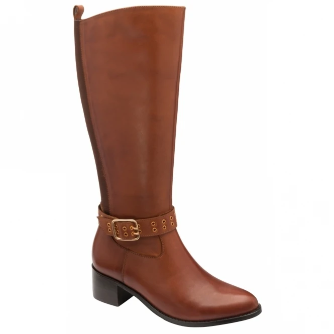 Cognac Lajas Leather Knee High Boots | Ravel 1 Cognac Lajas Leather Knee High Boots | Ravel