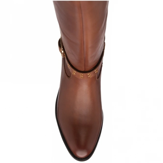 Cognac Lajas Leather Knee High Boots | Ravel 4 Cognac Lajas Leather Knee High Boots | Ravel - Image 4