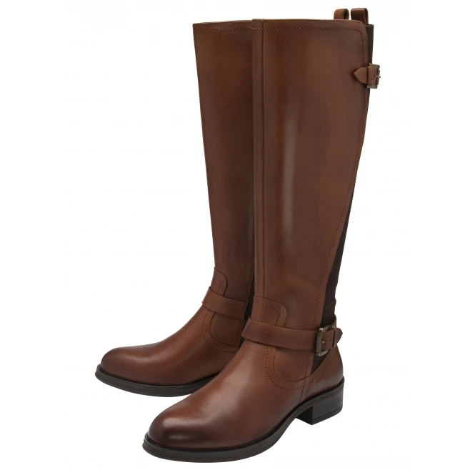 Cognac Leather May Knee High Boots | Ravel 2 Cognac Leather May Knee High Boots | Ravel - Image 2