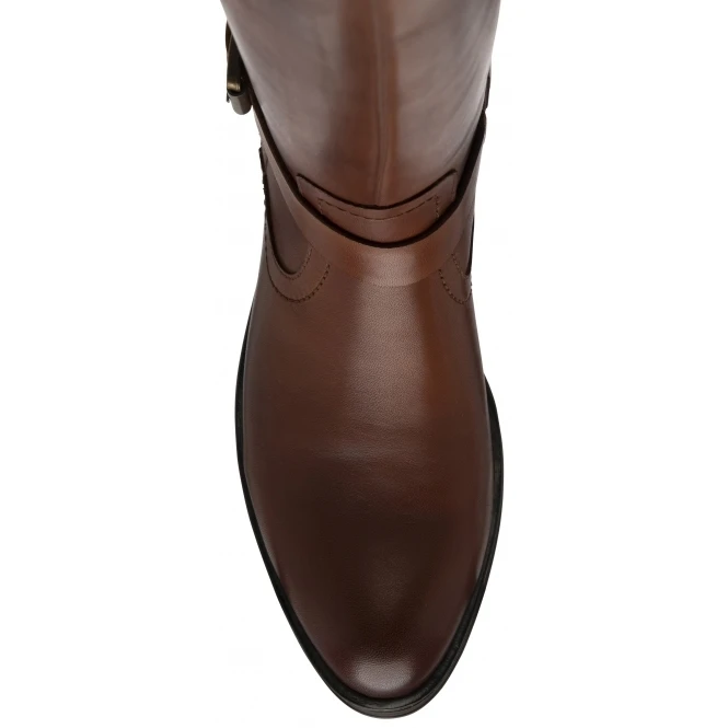 Cognac Leather May Knee High Boots | Ravel 4 Cognac Leather May Knee High Boots | Ravel - Image 4