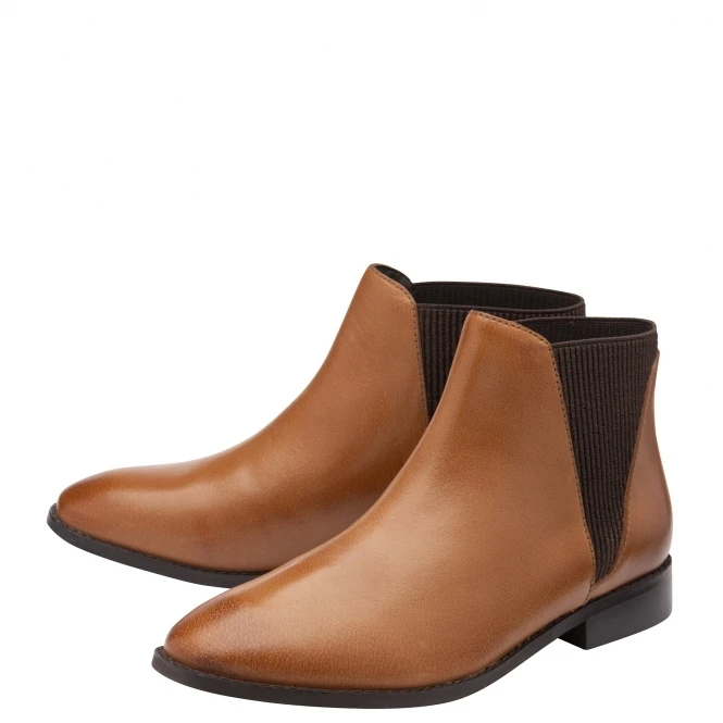 Dark Tan Sabalo Leather Ankle Boots | Ravel 2 Dark Tan Sabalo Leather Ankle Boots | Ravel - Image 2