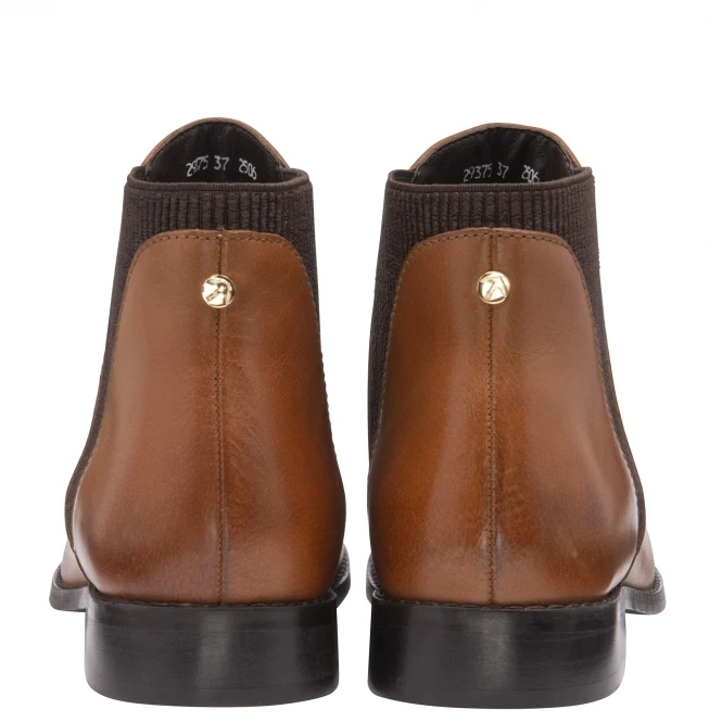 Dark Tan Sabalo Leather Ankle Boots | Ravel 3 Dark Tan Sabalo Leather Ankle Boots | Ravel - Image 3