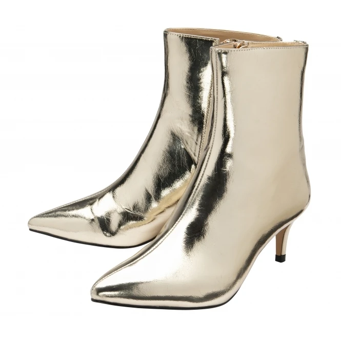 Gold Currans Pointed-Toe Ankle Boots | Ravel 2 Gold Currans Pointed-Toe Ankle Boots | Ravel - Image 2