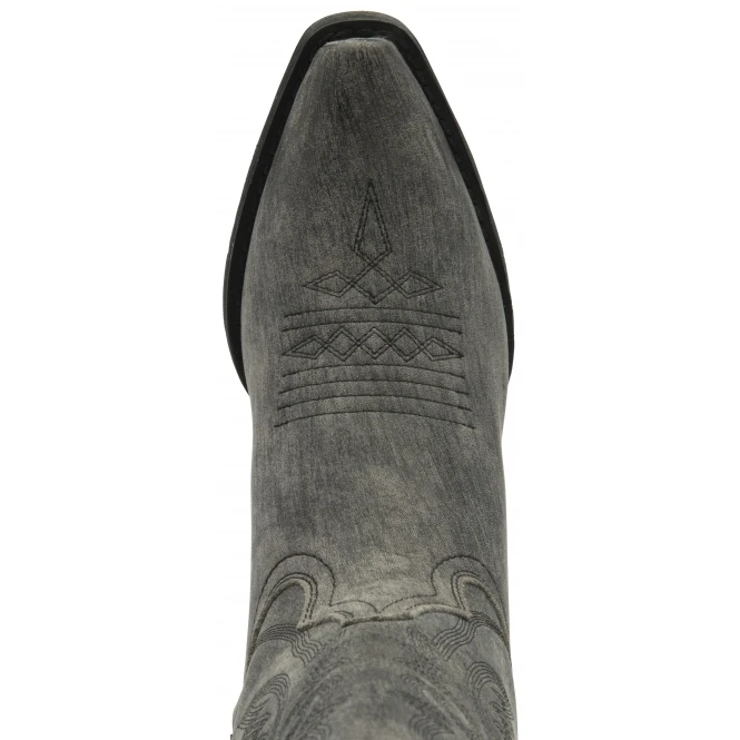 Grey Leather Taylor Cowboy Boots | Ravel 4 Grey Leather Taylor Cowboy Boots | Ravel - Image 4