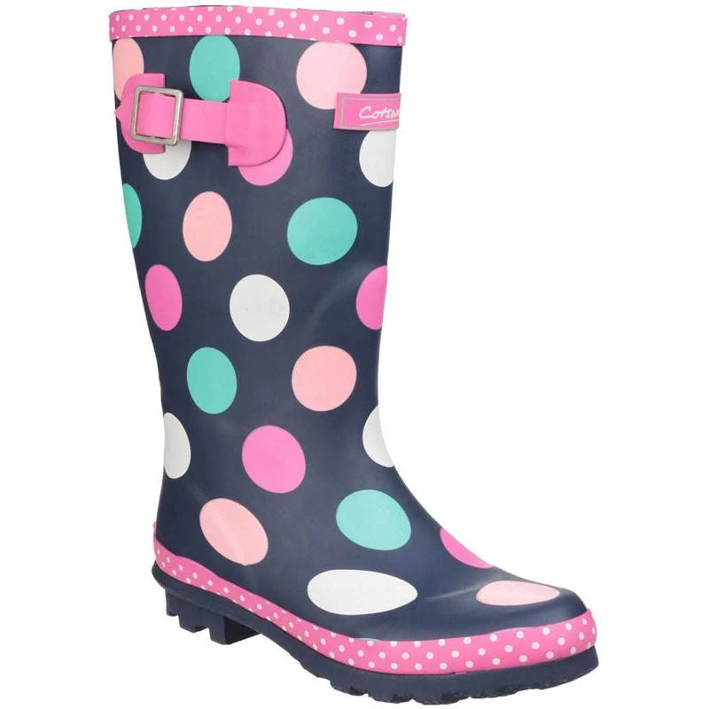 Cotswold Kids Dotty Pull On Wellington Boots 1 Cotswold Kids Dotty Pull On Wellington Boots