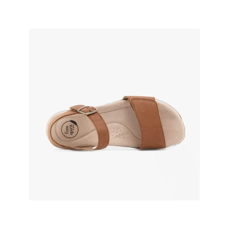 Free Spirit Womens Maine Leather Touch Fasten Sandals 3 Free Spirit Womens Maine Leather Touch Fasten Sandals - Image 3