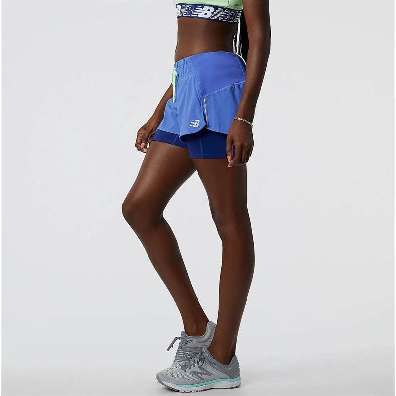 New Balance Womens Printed Impact Run 2in1 Shorts 2 New Balance Womens Printed Impact Run 2in1 Shorts - Image 2