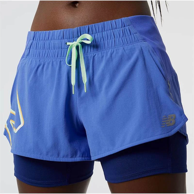 New Balance Womens Printed Impact Run 2in1 Shorts 4 New Balance Womens Printed Impact Run 2in1 Shorts - Image 4