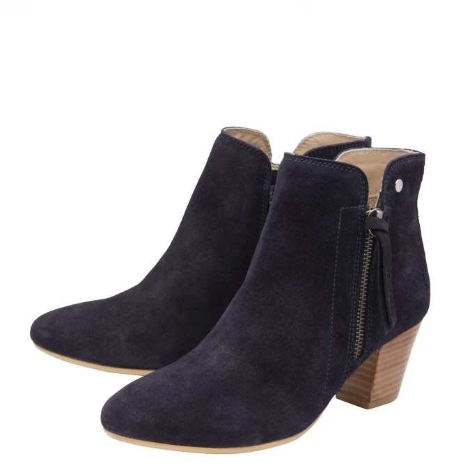 Navy Suede Tulli Ankle Boots | Ravel 2 Navy Suede Tulli Ankle Boots | Ravel - Image 2