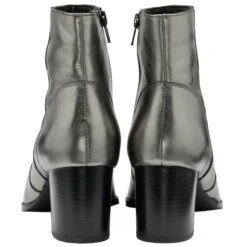 Pewter Foil Leather Louth Heeled Ankle Boots | Ravel -Cots Footwear Shop pewter foil leather louth heeled ankle boots ravel p1721 10280 medium